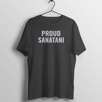 Proud Sanatani Special Black / Saffron T Shirt for Men and Women
