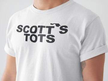 Scott's Tots Official White T Shirt for Men and Women