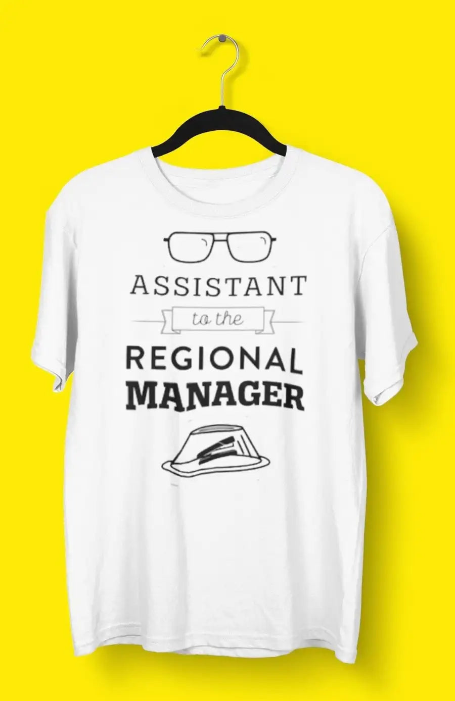 Assistant to the Regional Manager White Funny T Shirt For Men | Premium Design | Catch My Drift India - White / 2XL