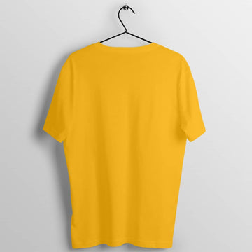 Warning May Constantly Talk About Cricket Exclusive Golden Yellow T Shirt for Men