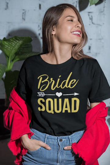 Bride Squad Exclusive Black Colour T Shirt | Premium Design | Catch My Drift India