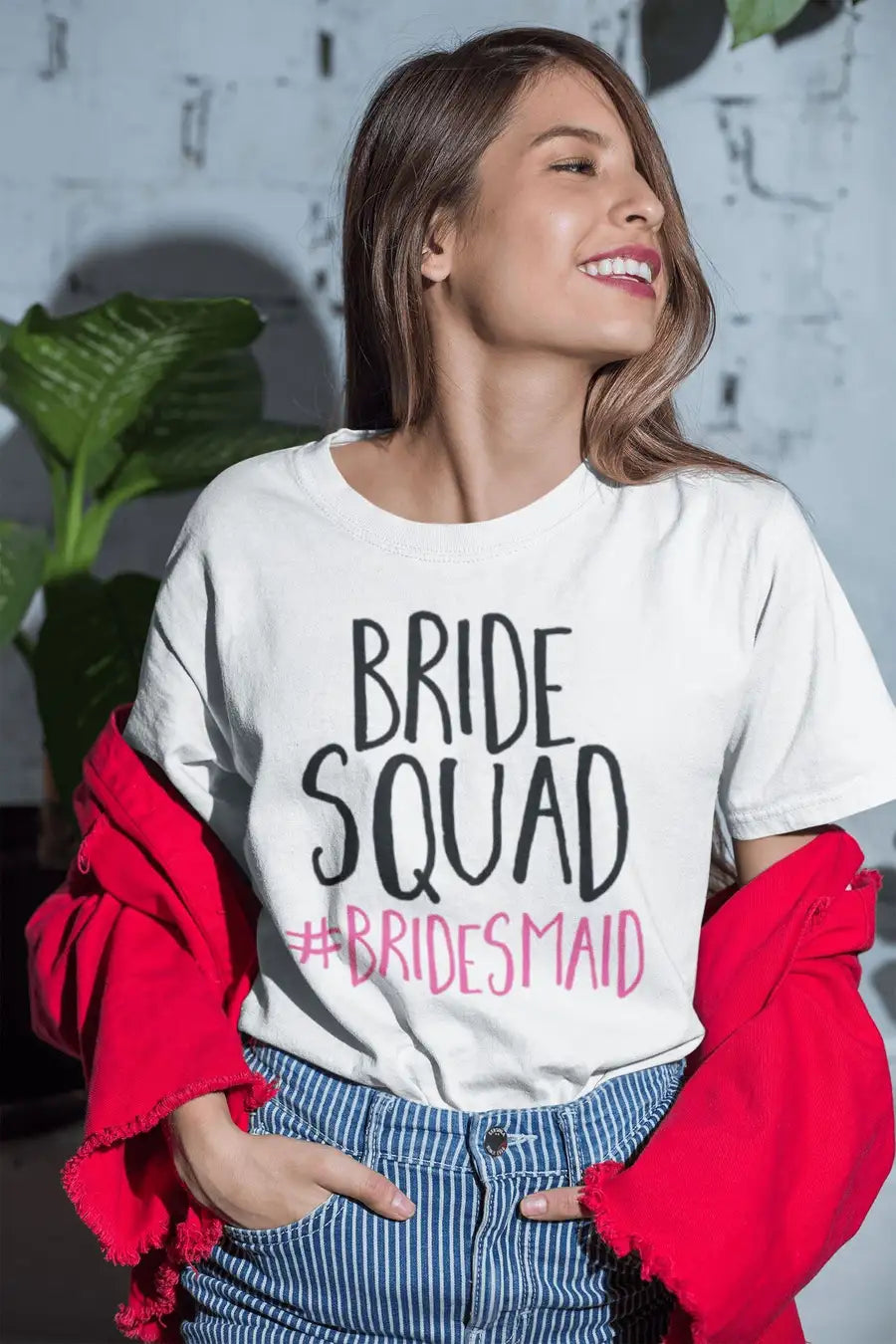 Bride Squad Exclusive T Shirt for Bridesmaid | Premium Design | Catch My Drift India - Catch My Drift India Clothing clothing, female, made in india, shirt, t shirt, tshirt, wedding, white