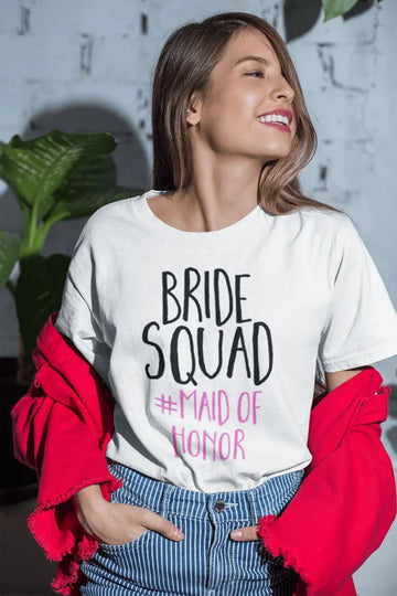 Bride Squad Exclusive T Shirt for Maid of Honor | Premium Design | Catch My Drift India