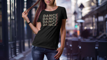 Dance Dance Dance Dance 3D Effect Exclusive Black T Shirt for Men and Women