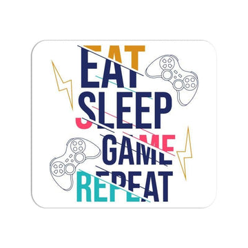 Eat Sleep Game Repeat Custom Gaming Mouse Pad for Laptop and Desktop