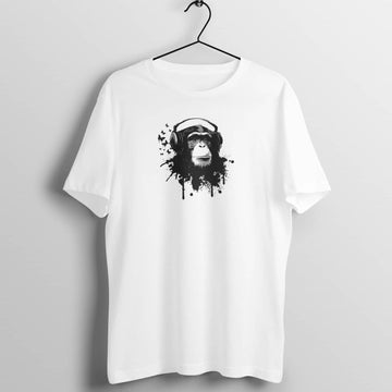 Monkey Business Exclusive White T Shirt for Men and Women