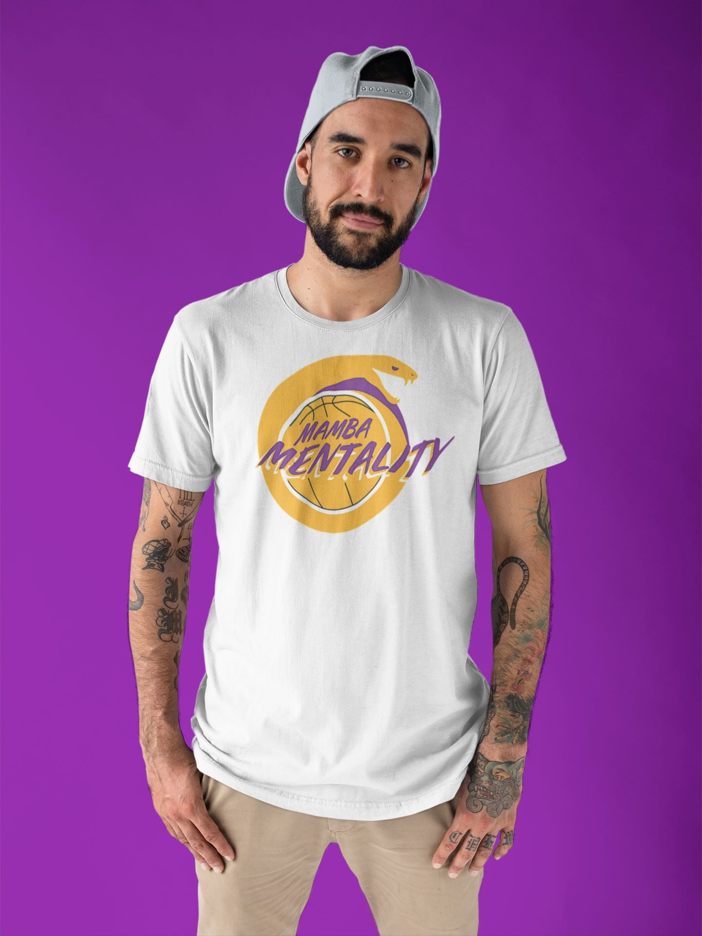 Mamba Mentality Official Kobe Bryant White T Shirt for Men and