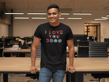 I Love You 3000 Black T Shirt for Men and Women | Premium Design | Catch My Drift India