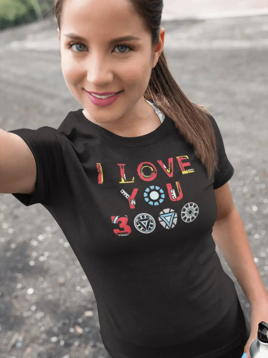 I Love You 3000 Black T Shirt for Men and Women | Premium Design | Catch My Drift India - Catch My Drift India Clothing black, clothing, general, made in india, movies, shirt, super heroes, t