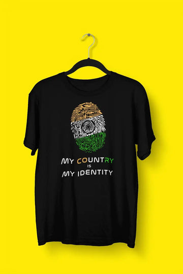 India is My Identity Black T Shirt for Men and Women | Premium Design | Catch My Drift India