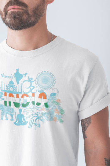 India Special White T Shirt for Men and Women | Premium Design | Catch My Drift India