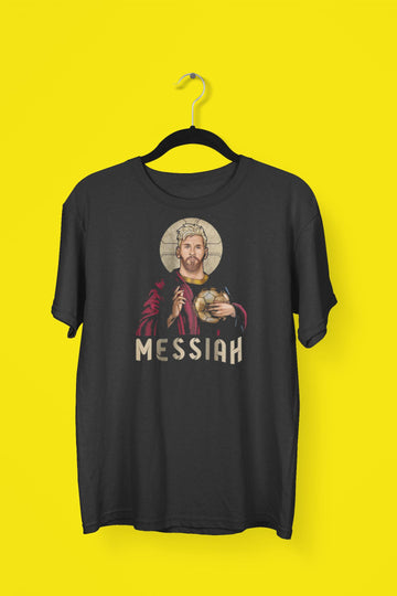 Messiah Fan Made Lionel Messi Black T Shirt for Men and Women