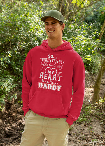 My Son Stole My Heart and Calls Me Daddy Special Red Hoodie for Men