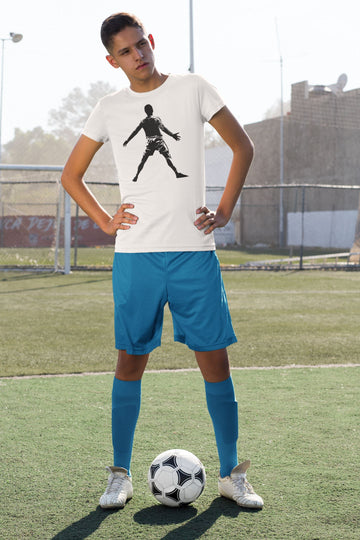 Cristiano Ronaldo Sii Pose Shadow Official White T Shirt for Men and Women