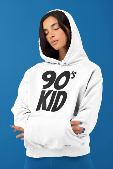 90's Kid Special White Hoodie for Men and Women