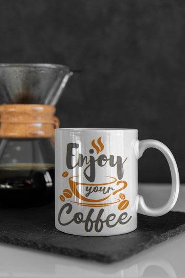 Enjoy Your Coffee Special Multi Colour Mug for Men and Women
