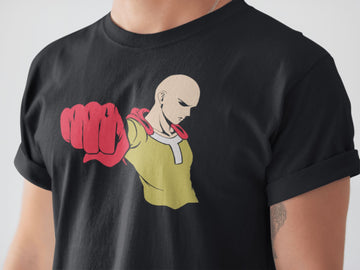 One Punch Special 3D Effect Official Black T Shirt for Men and Women