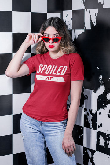 Spoiled AF Exclusive Swaggy Red T-shirt for Married Women