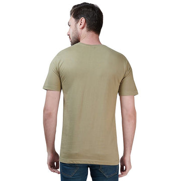 Sage Green Premium Round Neck Half Sleeves Plain T-Shirt For Men