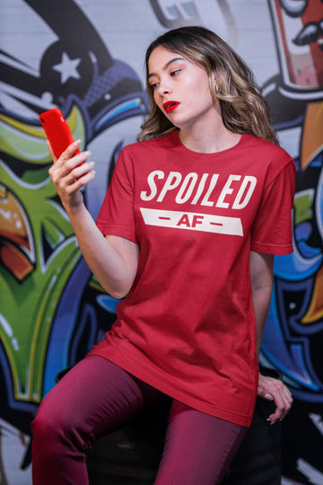 Spoiled AF Exclusive Swaggy Red T-shirt for Married Women