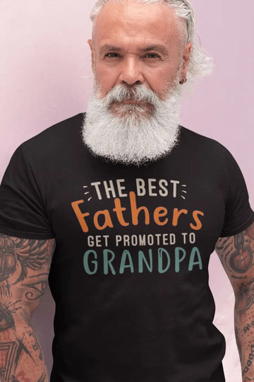 The Best Fathers Get Promoted To Grandpa T Shirt for New Grandfathers | Premium Design | Catch My Drift India - Catch My Drift India Clothing black, clothing, dad, father, made in india, pare