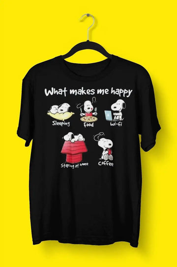 What Makes Me Happy Custom T Shirt for Men & Women | Premium Design | Catch My Drift India