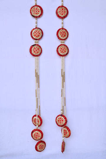 Beautifully Handcrafted Heavy Design Bandhani Round Door Hanging For Diwali Grah Pravesh Festival Home Decoration