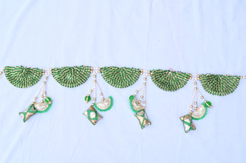 Budget Friendly Green Gotta Patti Bandarwal Toran For Diwali Grah Pravesh Festival Home Decoration