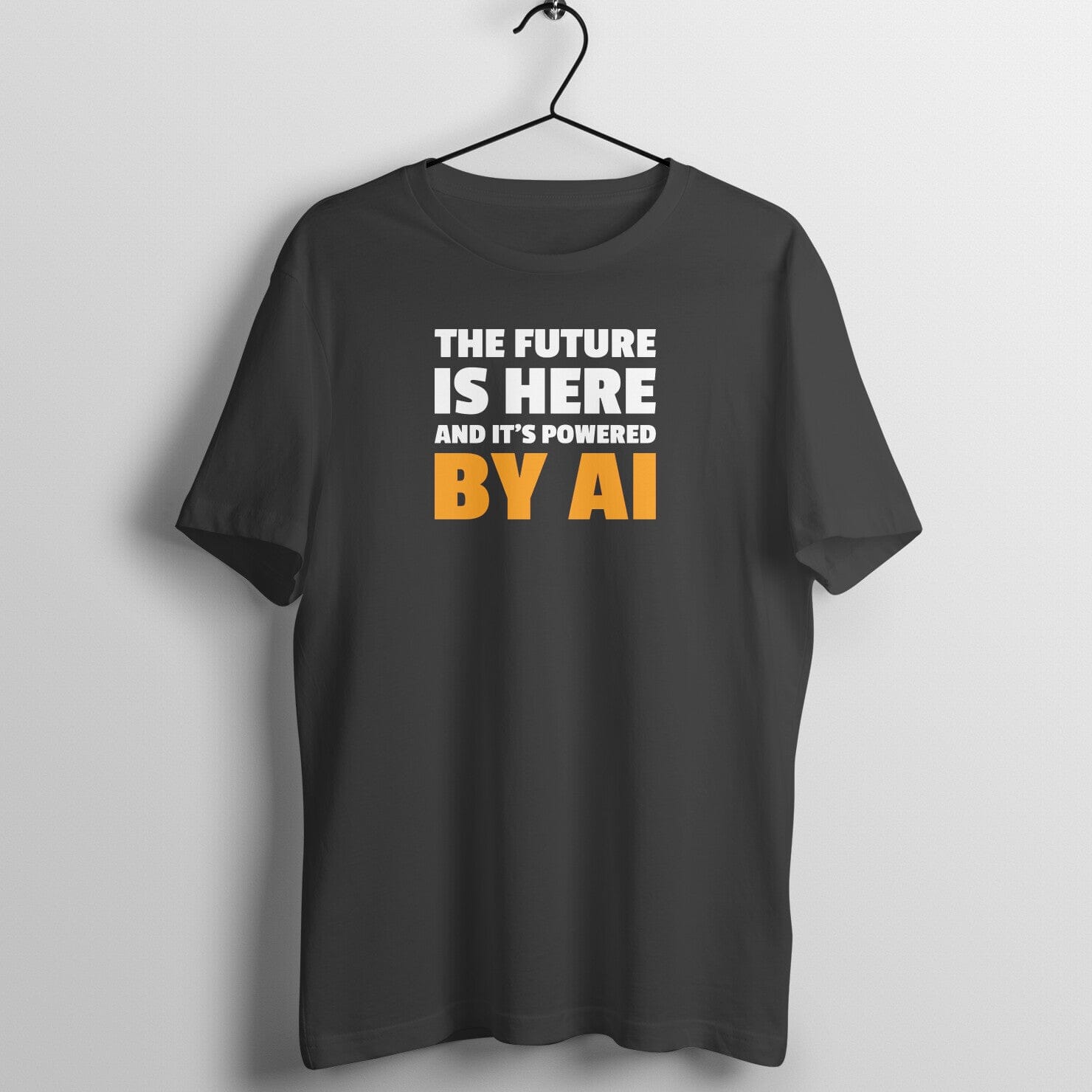 The Future is AI Exclusive Black T Shirt for Men and Women Printrove Black S 