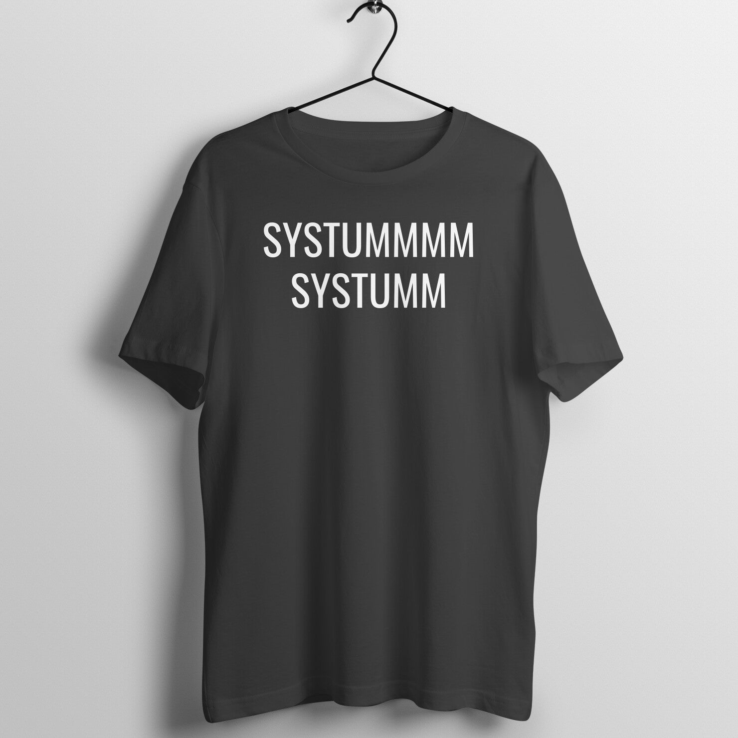 Systummmm Systumm Exclusive Black T Shirt for Haryanvi Men and Women
