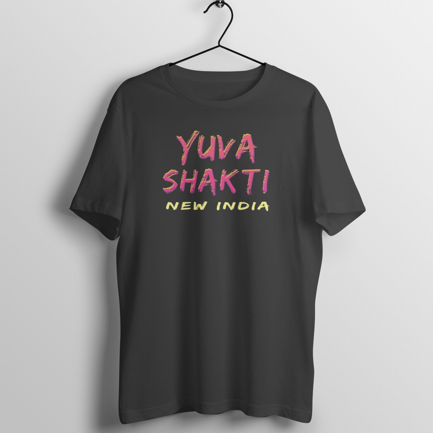 Yuva Shakti New India Exclusive Black T Shirt for Youth