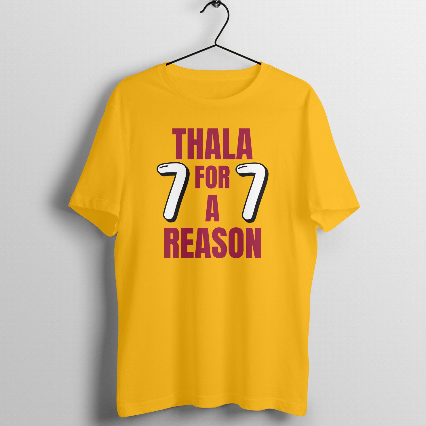 Seven Thala For a Reason Exclusive Yellow T Shirt for Men and Women