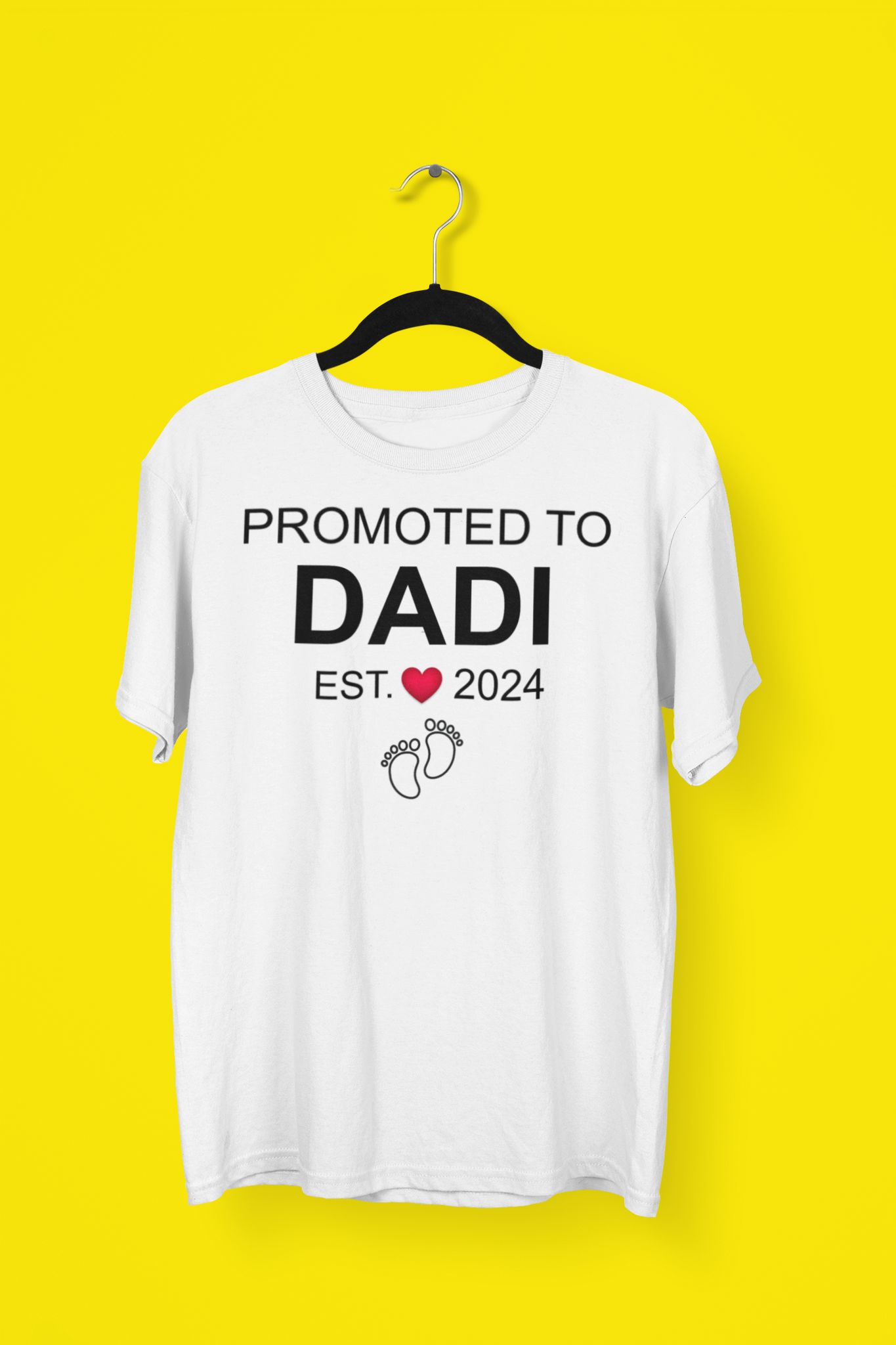 Promoted to Dadi Est. 2024 Exclusive White T Shirt for Women
