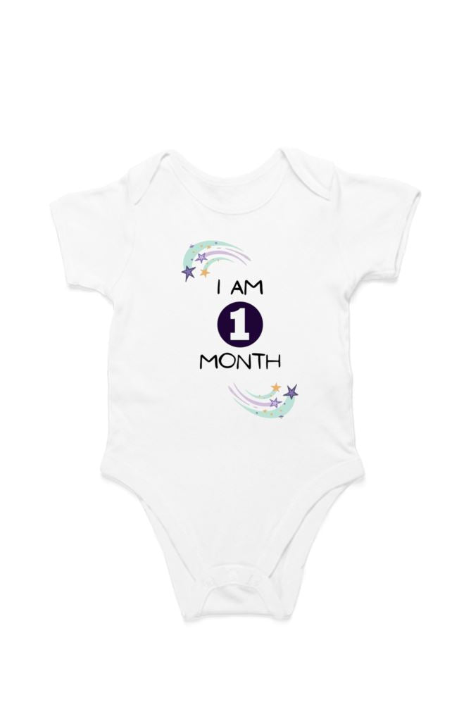 One Month Old Special Occasion White Romper for New Born Babies Romper QIKINK 