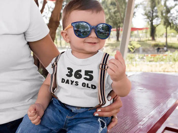365 Days Old T Shirt for Babies | Premium Design | Catch My Drift India