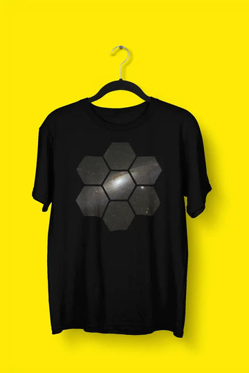 Andromeda Hexagonal Exclusive 3D T-Shirt | Premium Design | Catch My Drift India - Catch My Drift India Clothing black, clothing, engineer, engineering, made in india, multi colour, shirt, t 