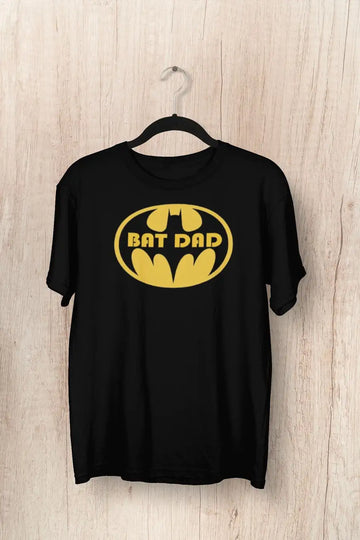 Bat Dad Exclusive T Shirts for Men | Premium Design | Catch My Drift India - Catch My Drift India Clothing batman, black, clothing, dad, father, made in india, parents, shirt, super, super he