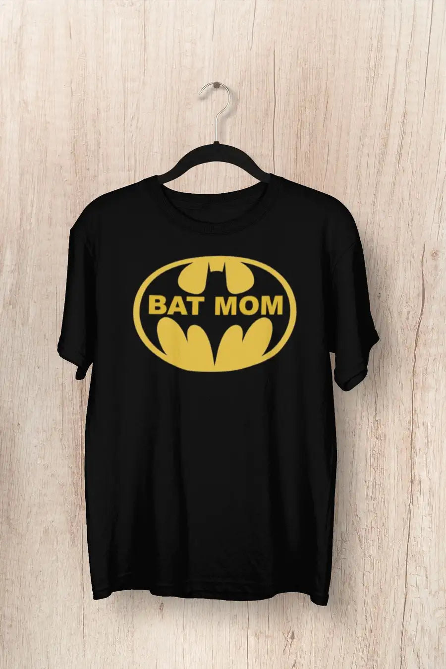 Bat Mom Exclusive T Shirt for Women | Premium Design | Catch My Drift India - Catch My Drift India Clothing batman, black, clothing, female, made in india, mom, mother, parents, shirt, super 