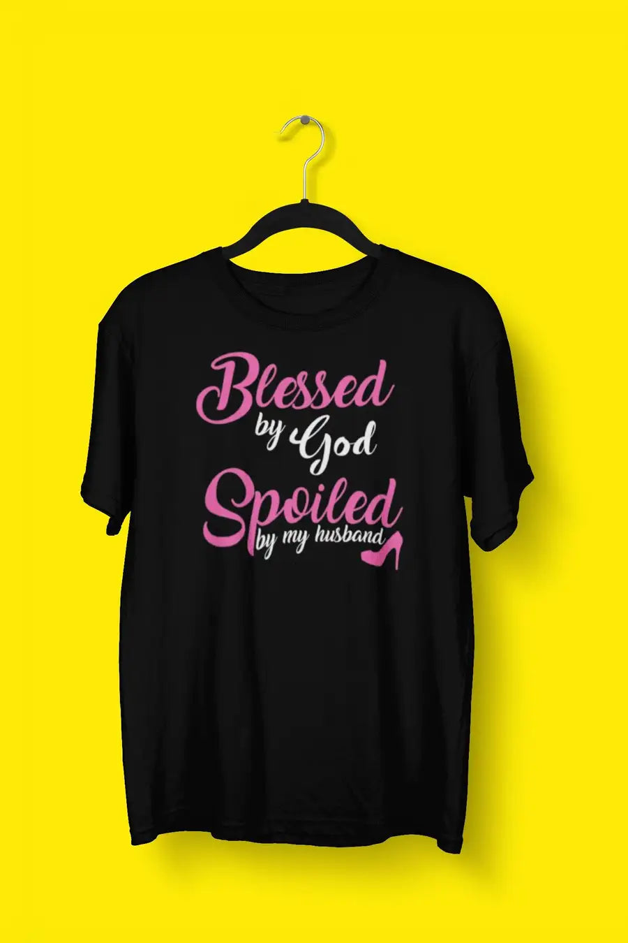 Blessed By God Exclusive T Shirt / Hoodie for Women | Premium Design | Catch My Drift India - Catch My Drift India Clothing blessed by god yellow, blue, code, couple, couples, hoddie, jacket,