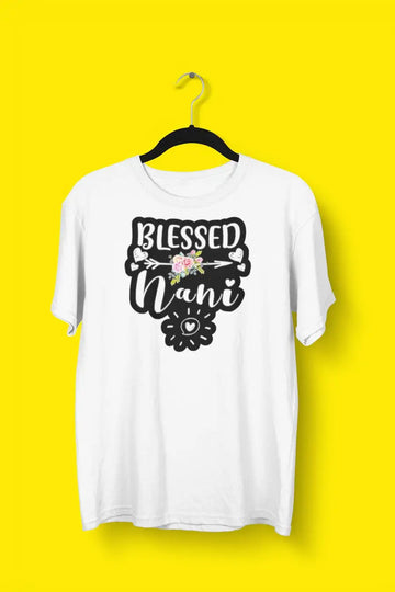 Blessed Nani White T Shirt for Women | Premium Design | Catch My Drift India