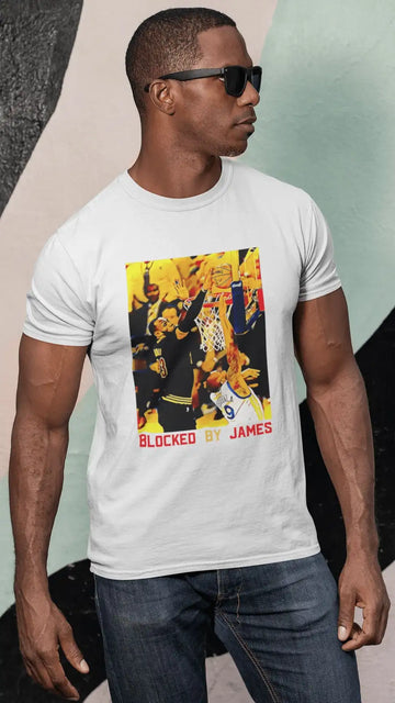 Blocked By James White T-Shirt | Premium Design | Catch My Drift India - Catch My Drift India Clothing basketball, clothing, made in india, shirt, t shirt, tshirt, white