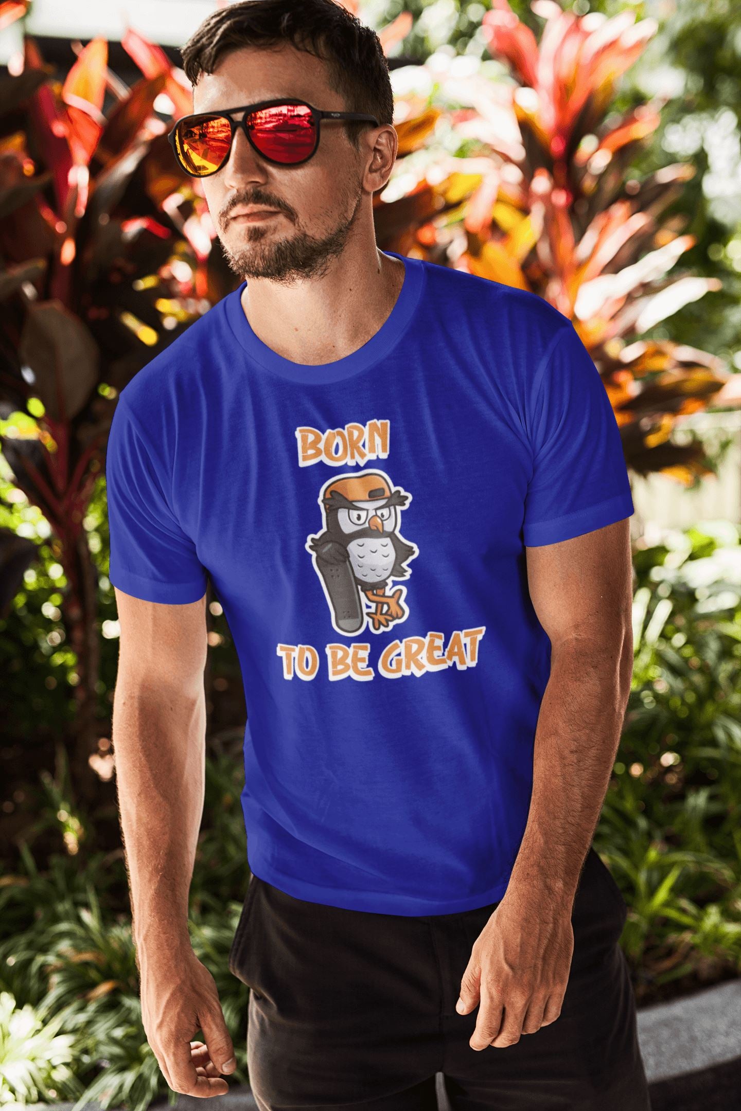 Born To Be Great Funky Ullu T Shirt for Men and Women | Premium Design | Catch My Drift India - Catch My Drift India  black, blue, clothing, female, funny, general, made in india, shirt, t sh