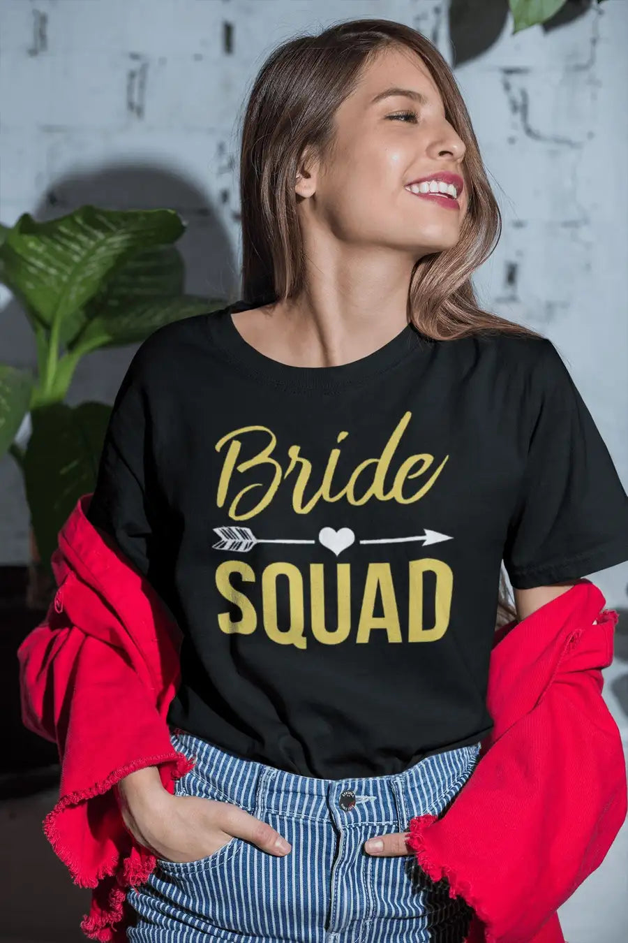 Bride Squad Exclusive Black Colour T Shirt | Premium Design | Catch My Drift India - Catch My Drift India Clothing black, clothing, female, made in india, shirt, t shirt, tshirt, wedding