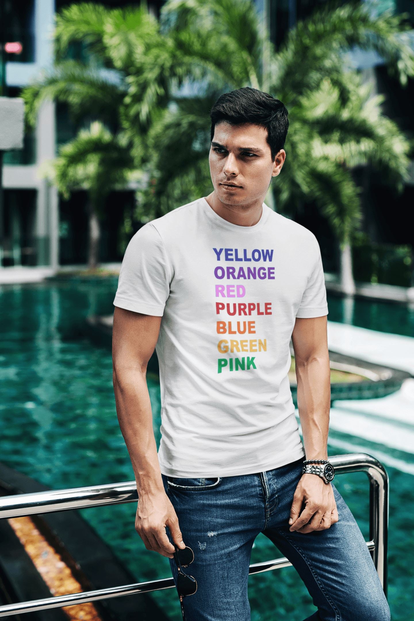 Colour Names Optical Illusion T Shirt for Men and Women | Premium Design | Catch My Drift India - Catch My Drift India  clothing, female, made in india, optical illusion, shirt, t shirt, tren