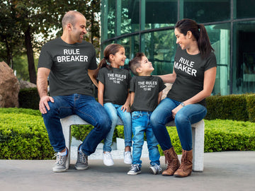Rule Maker Exclusive Black Family T Shirt for Men and Women