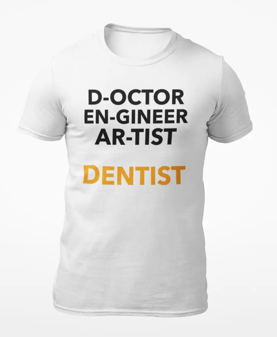 Dentist "DEA" White T-Shirt | Premium Design | Catch My Drift India - Catch My Drift India Clothing clothing, dentist, made in india, shirt, t shirt, tshirt, white