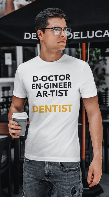 Dentist "DEA" White T-Shirt | Premium Design | Catch My Drift India - Catch My Drift India Clothing clothing, dentist, made in india, shirt, t shirt, tshirt, white