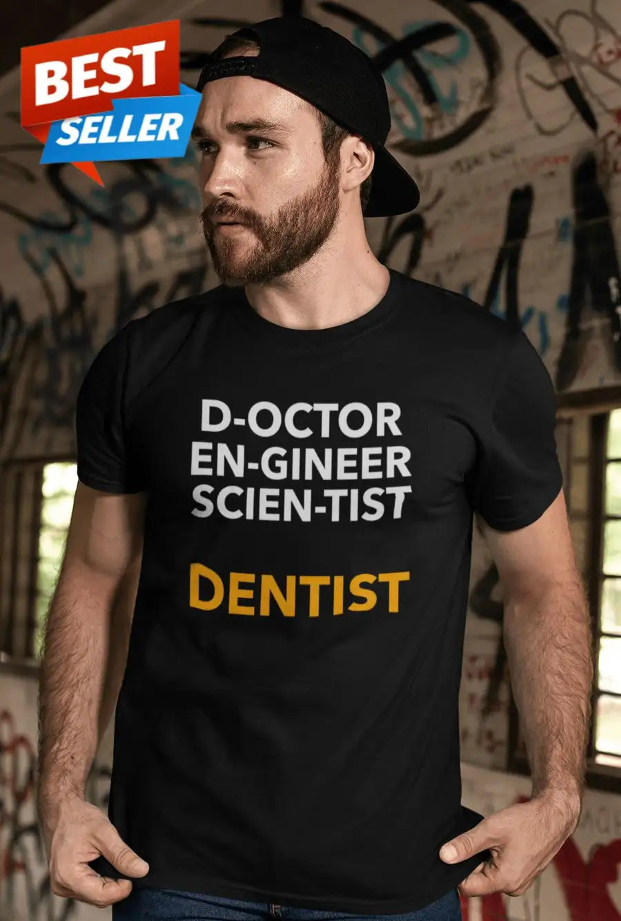 Dentist "Pioneer of 3 Skills" Exclusive T-Shirt for Men | Premium Design | Catch My Drift India - Catch My Drift India Clothing black, clothing, dentist, made in india, shirt, t shirt, tshirt