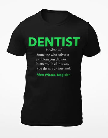 Dentist "Wizard" T-Shirt For Men | Premium Design | Catch My Drift India - Catch My Drift India Clothing black, clothing, dentist, made in india, shirt, t shirt, tshirt