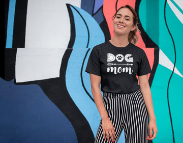 Dog Mom Special Black T Shirt for Women